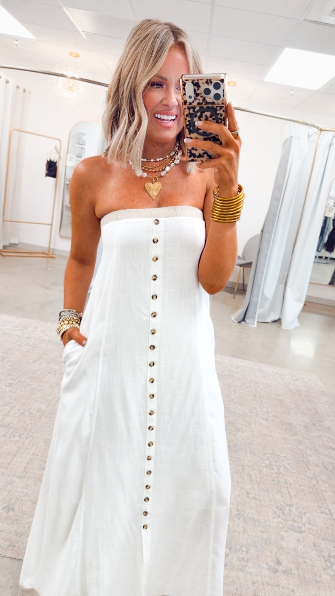 Florence Strapless Maxi-Off White