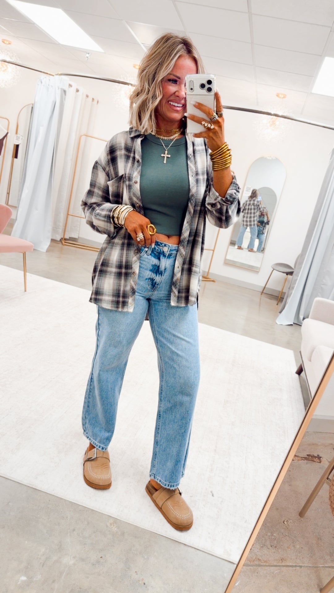 Petalwood Flannel Top