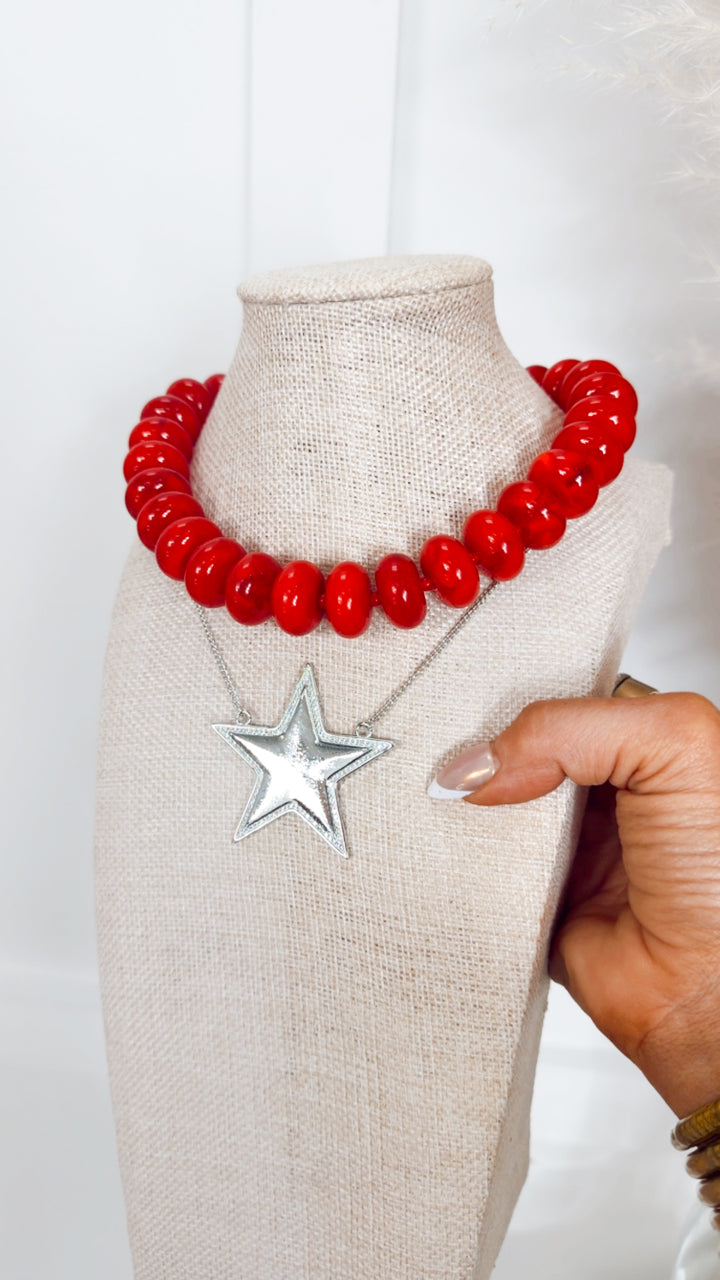 Star of the Show Necklace-Silver