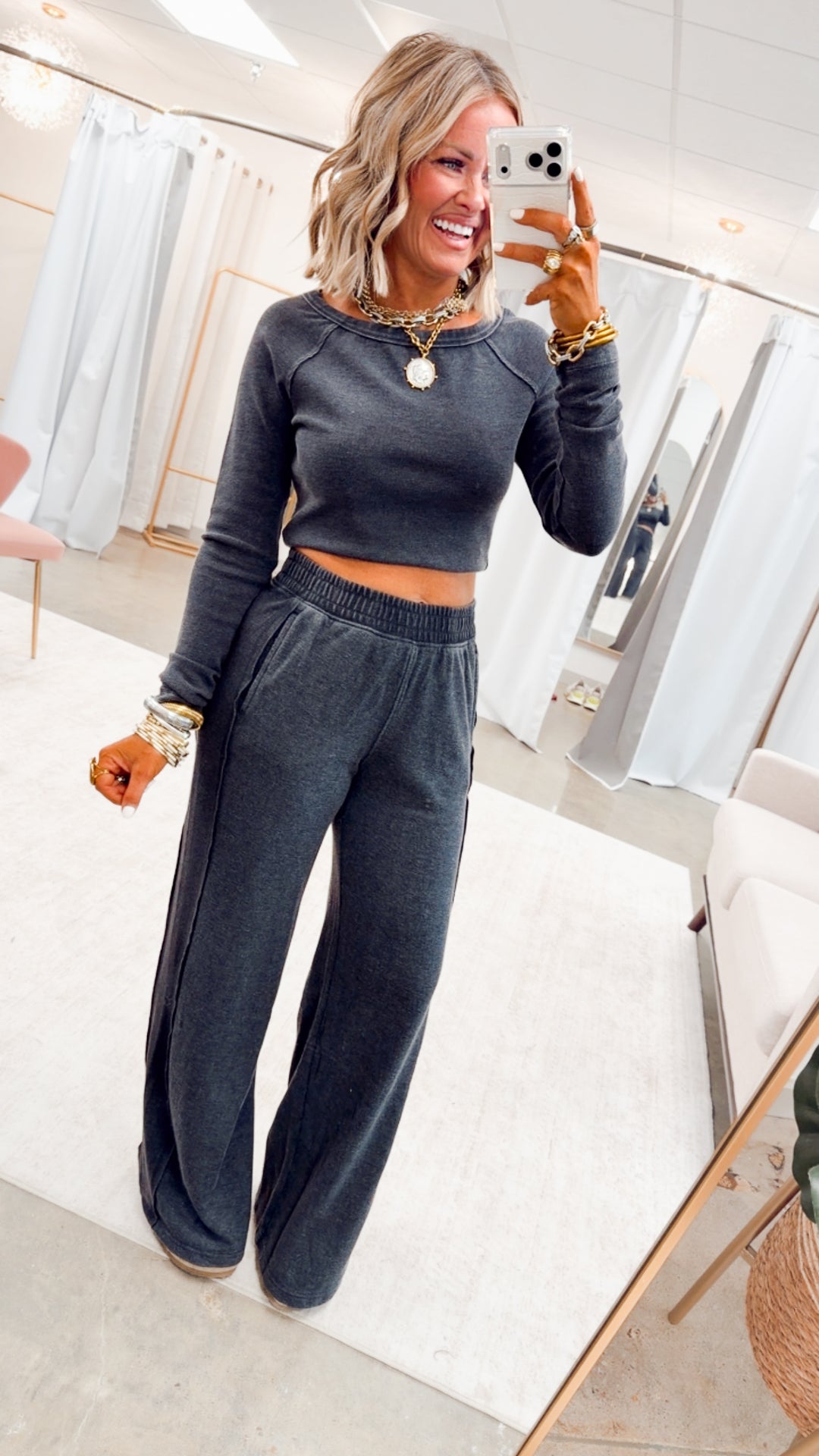 The Arabella Two Piece Set-Black