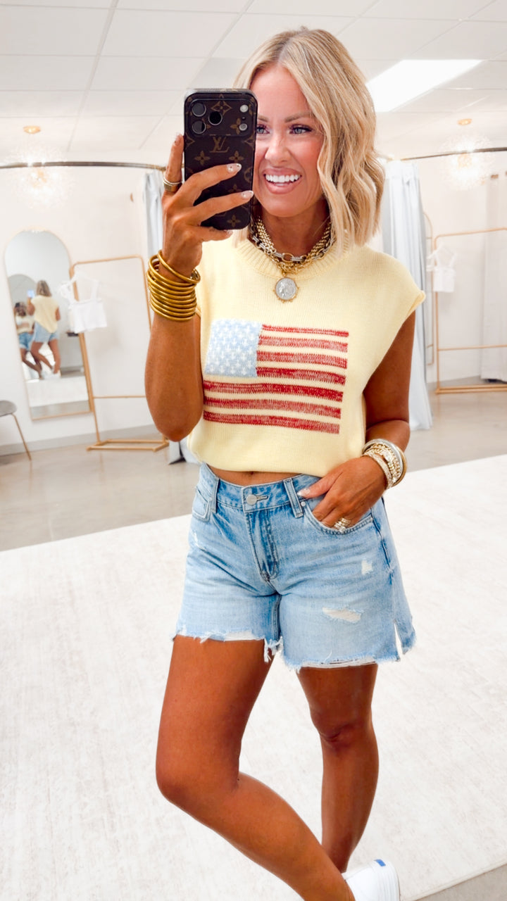 The Freedom Flag Sweater Top
