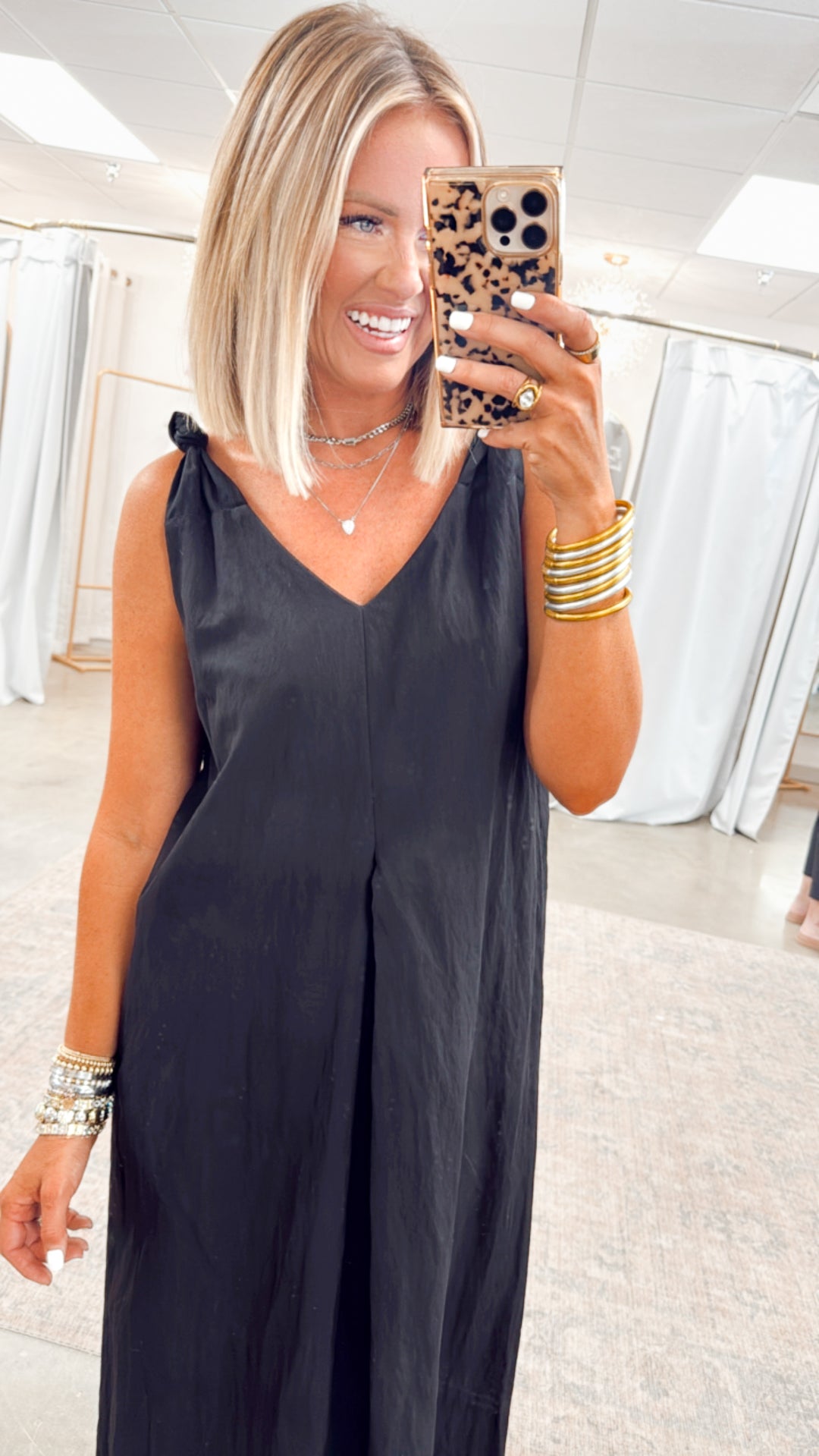 Effortless Knot-Strap Midi Dress