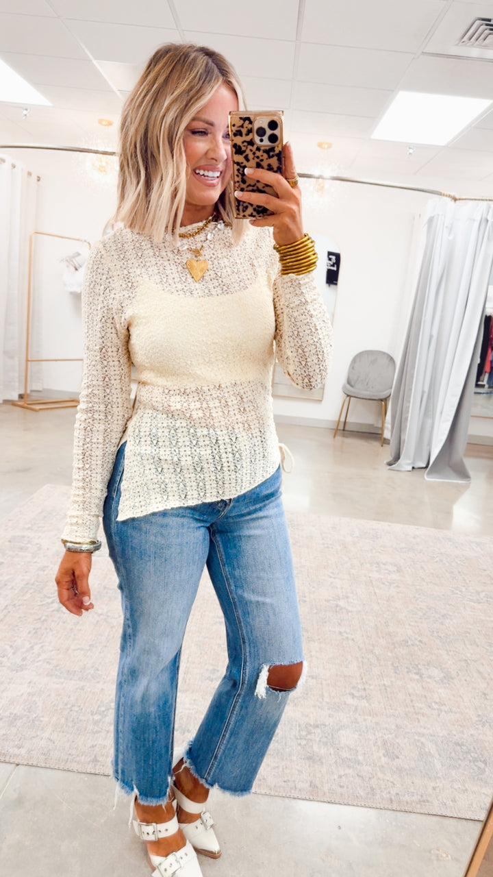 Rosalie Boatneck Top-Cream