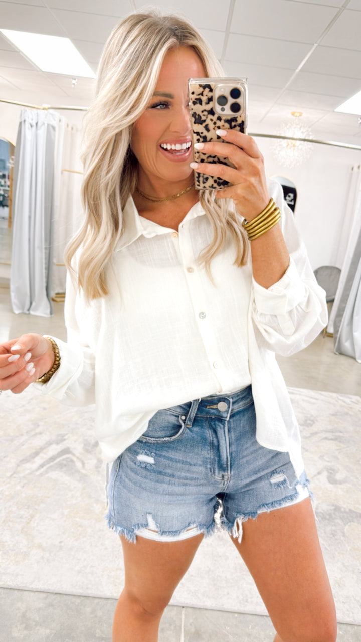 Easy Linen Button Down Top