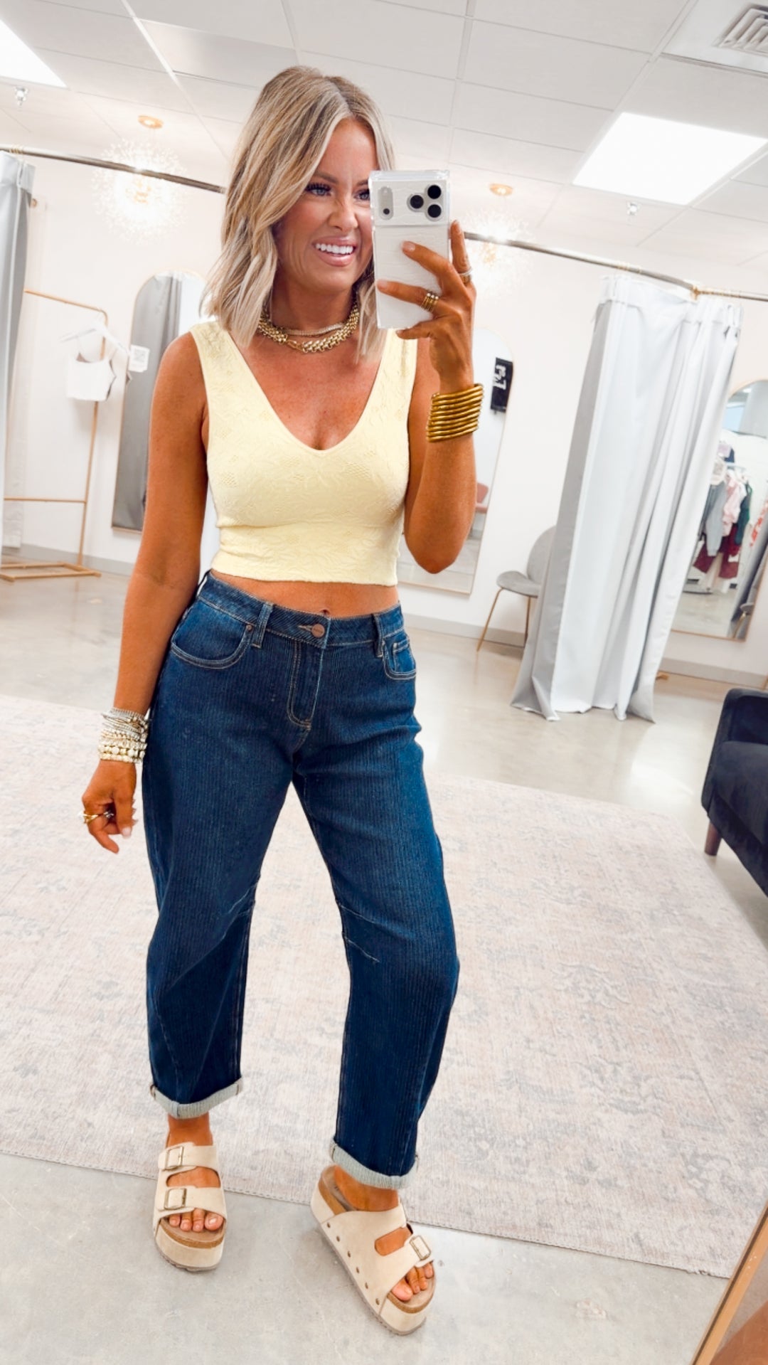 The Bloom Babe Tank-Pale Banana