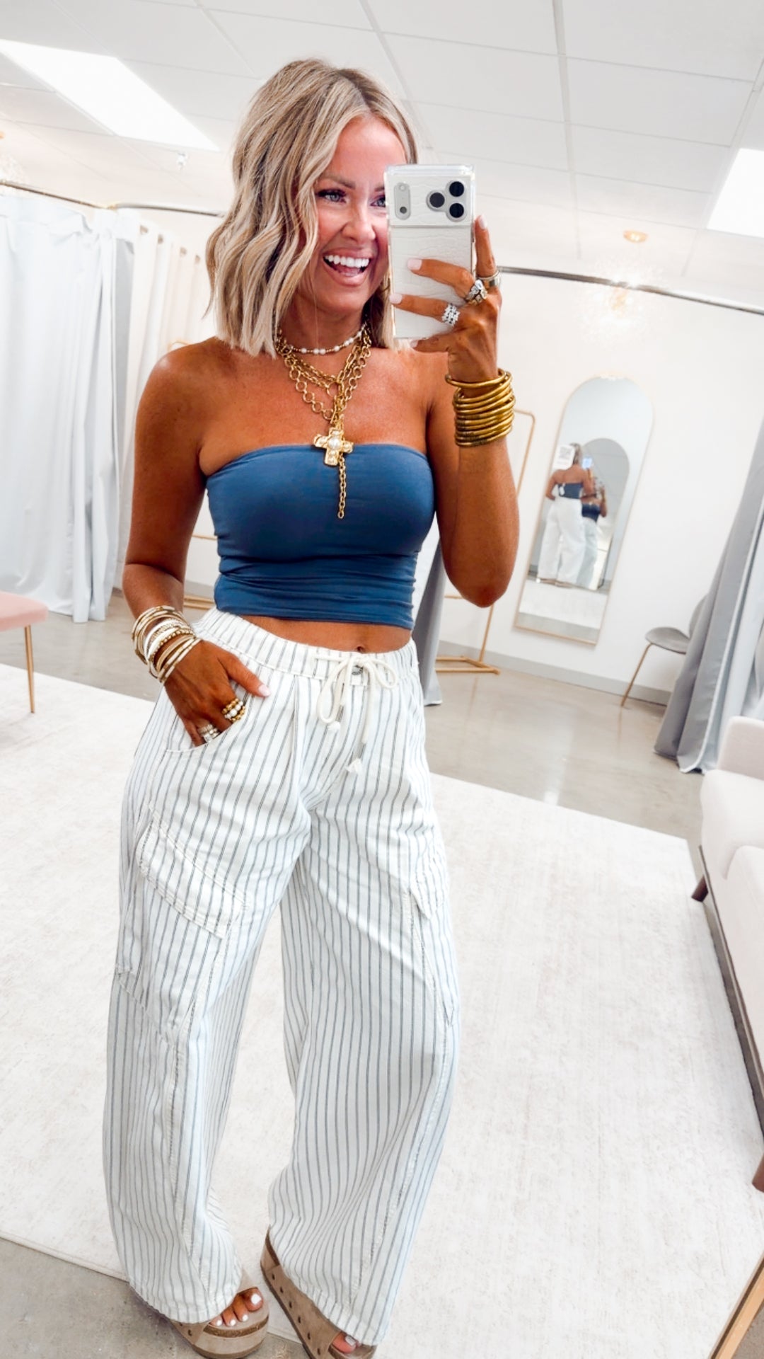 The Jovie Cargo Pants-White