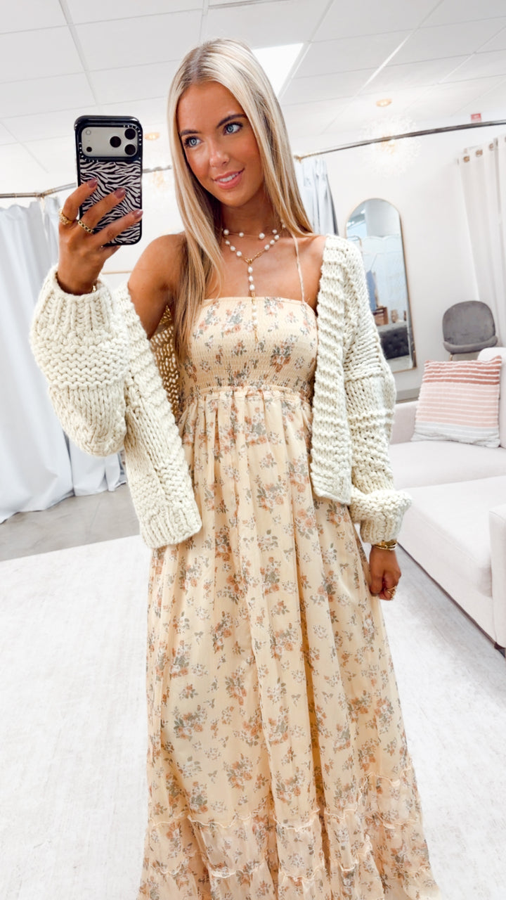 - FINAL SALE-The Tuscany Floral Maxi Dress-Yellow