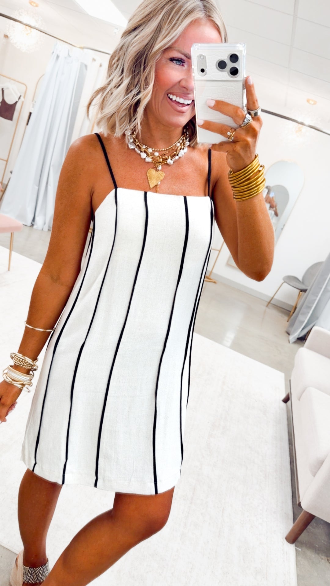 The Nori Stripe Mini Dress