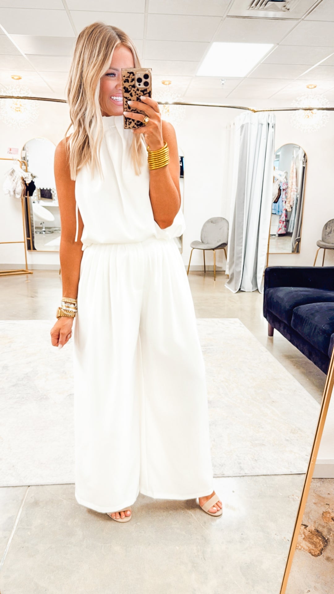 Evie Sleeveless Blouse-White