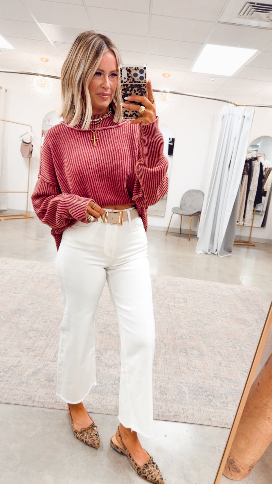 The Lila White Crop Jean