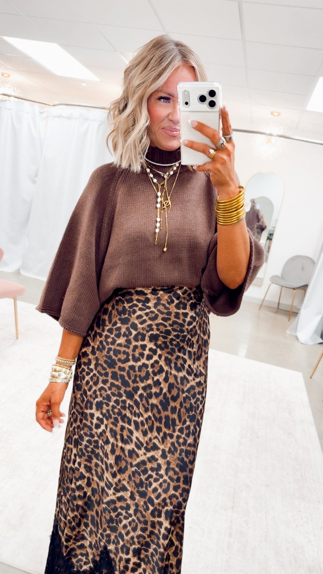 The Maddy Mock Neck Sweater-Chocolate