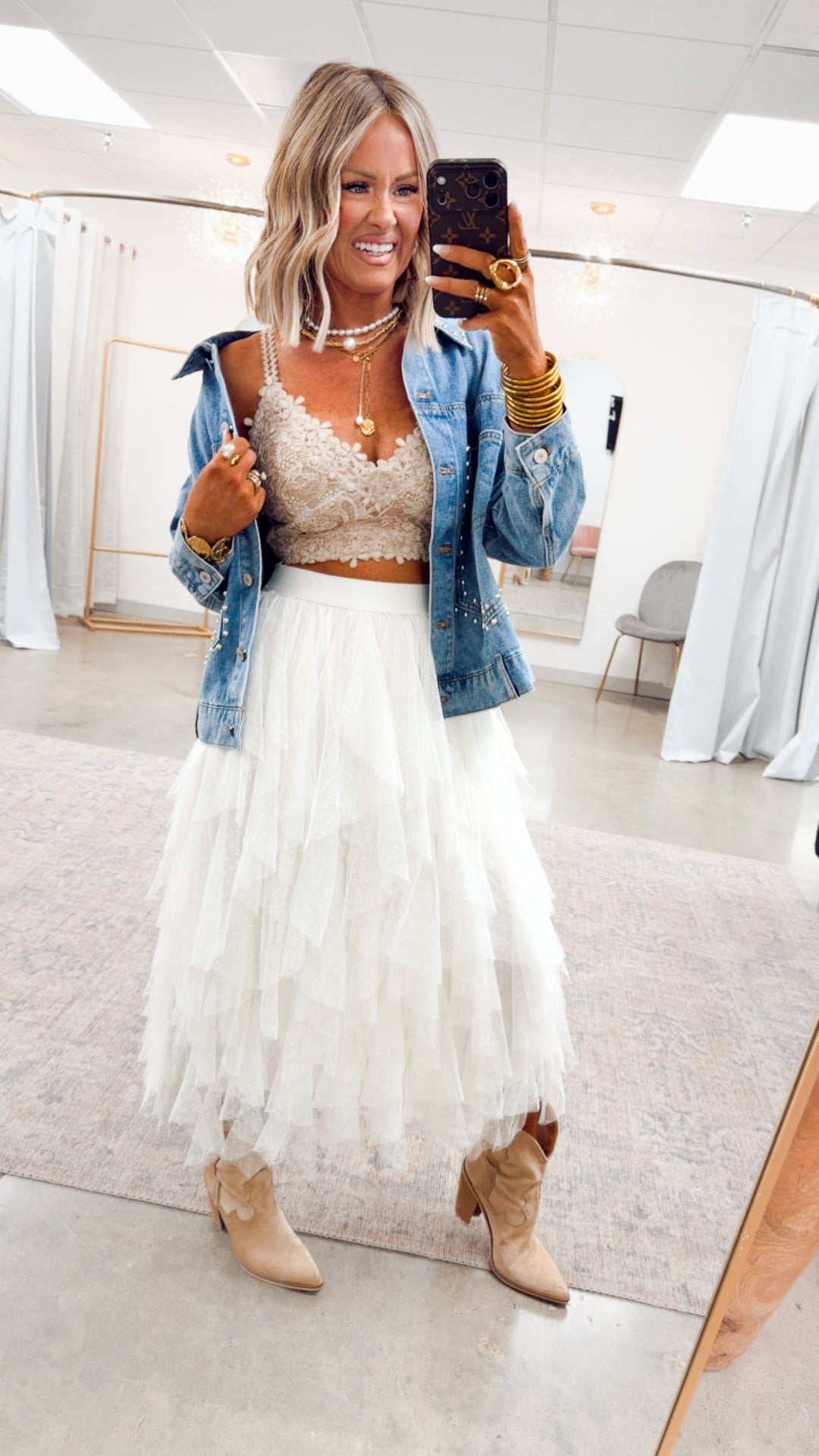 The Darling Dot Midi Skirt