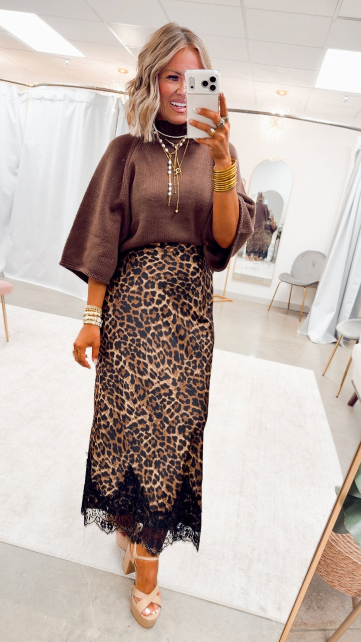 The Leopard Lace Maxi Skirt
