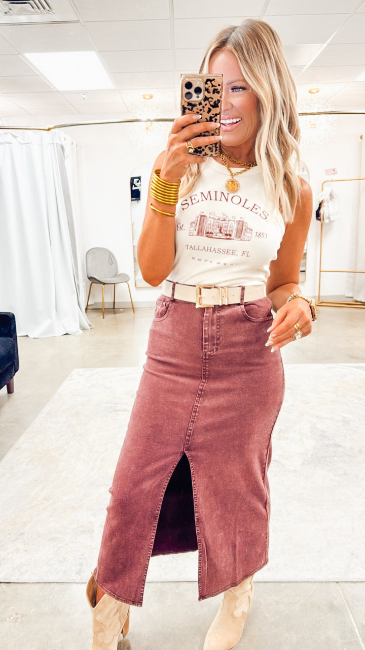 Wren Maxi Skirt-Plum
