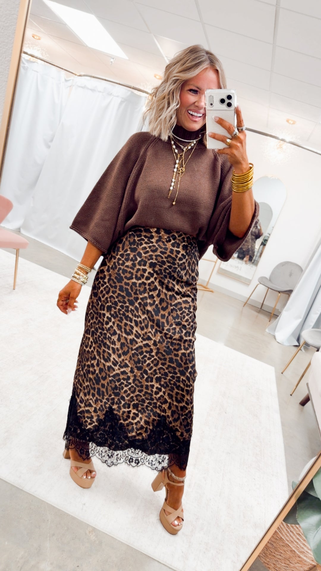 The Leopard Lace Maxi Skirt