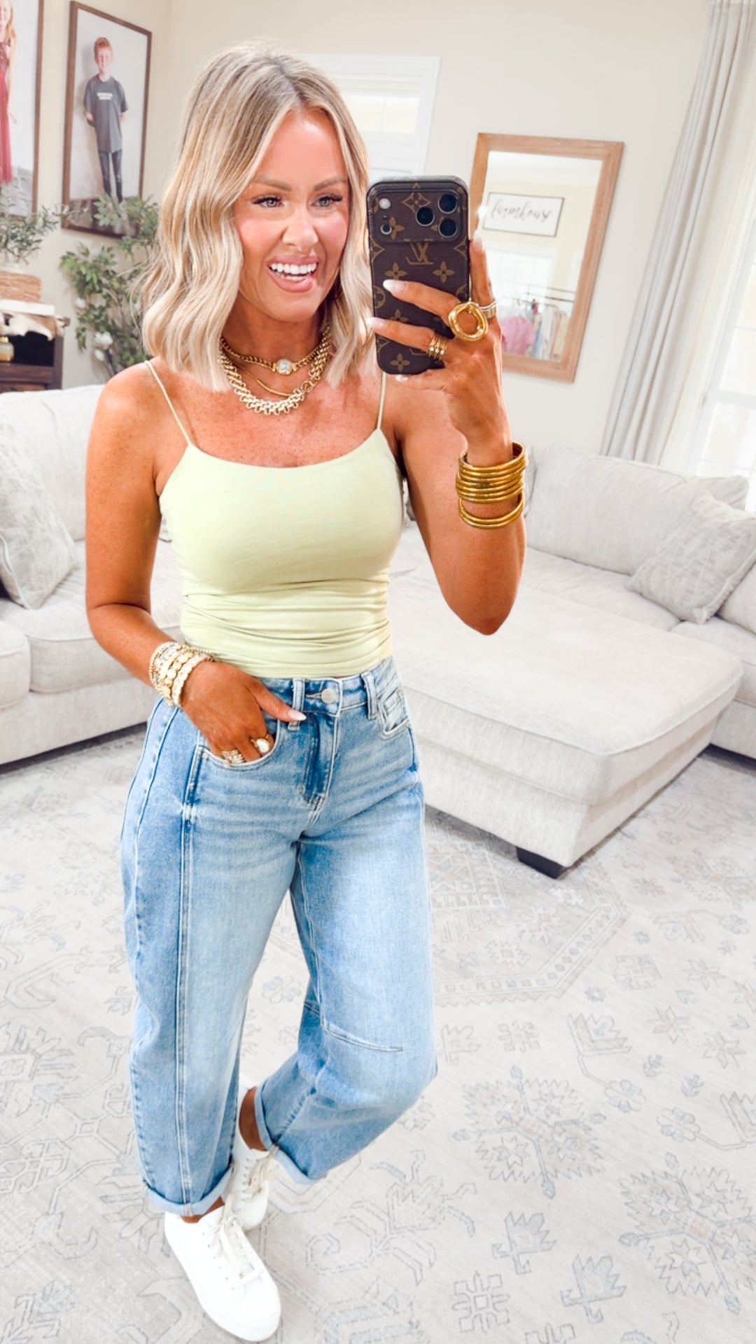 Basic Solid Cami-Sweet Pea