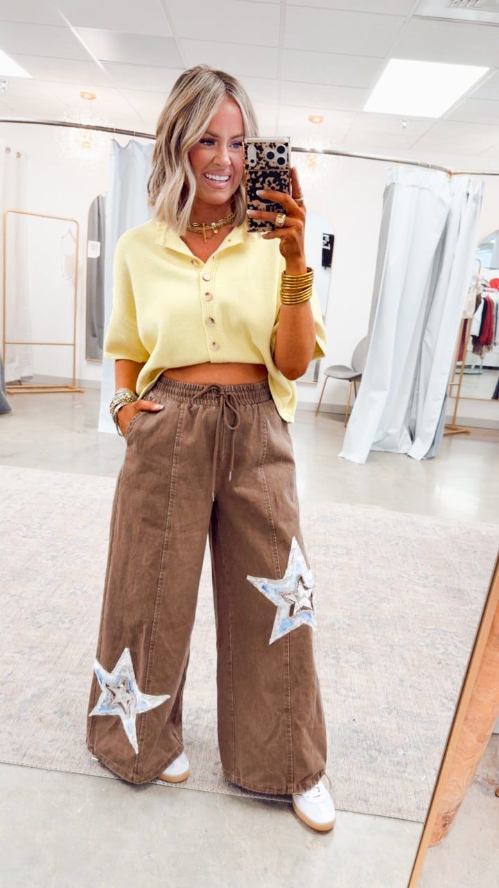 The Windsor Button Up Top-Lemon