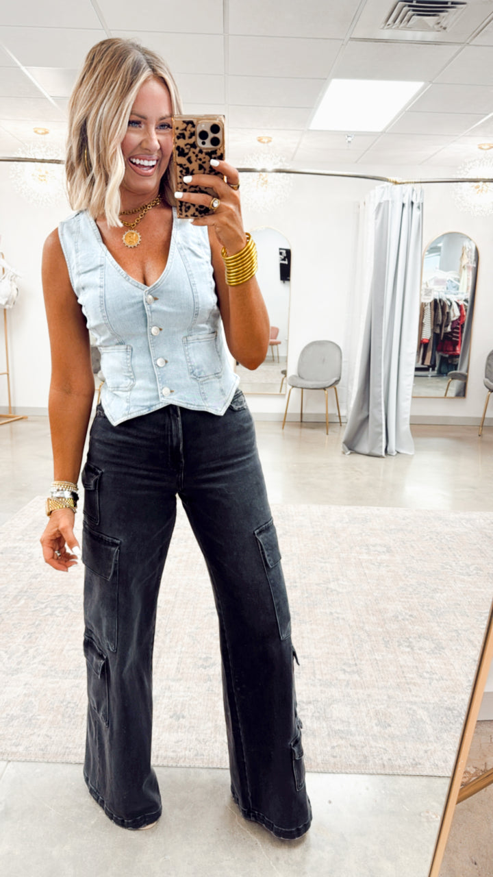 Nash Denim Vest-Light Denim