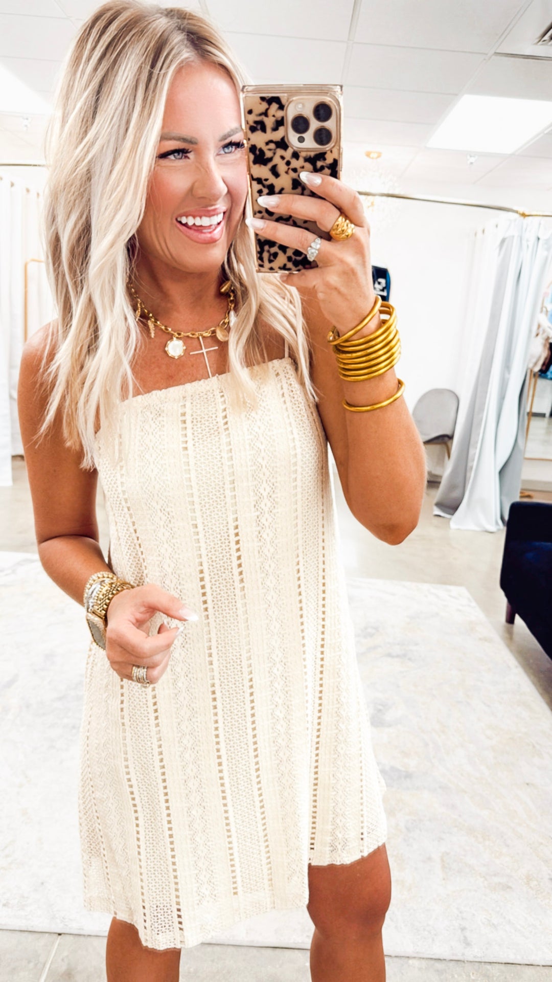 The Isla Crochet Mini Dress