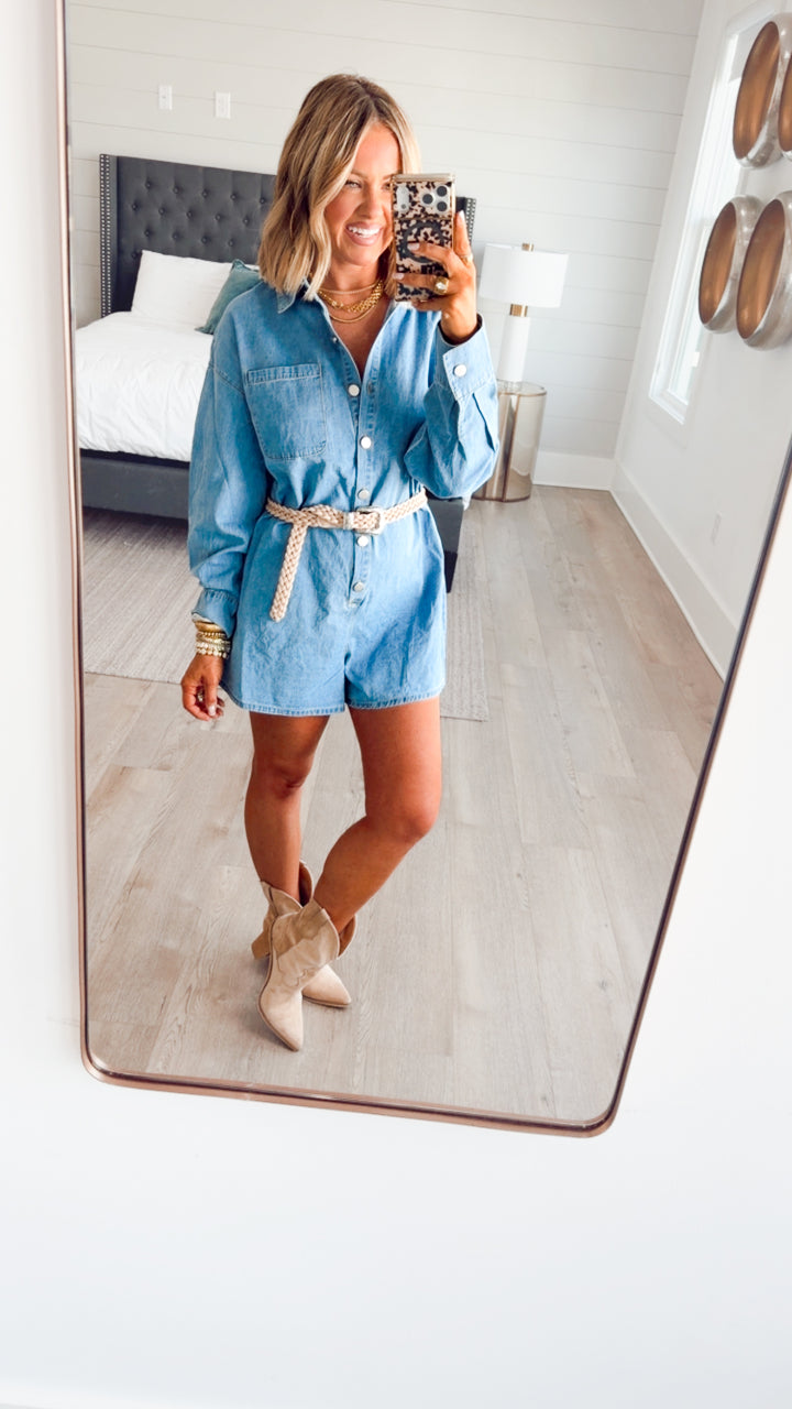 Layla Denim Romper