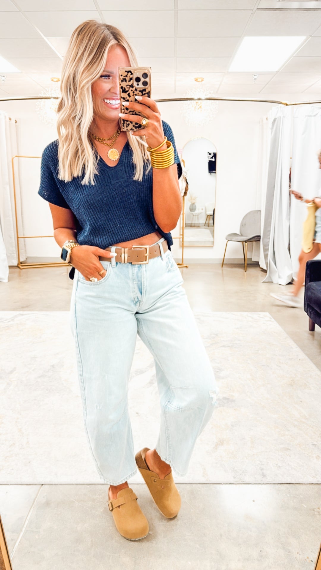 Sonoma Sweater Top-Navy