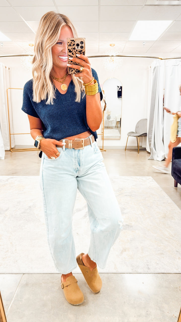 Sonoma Sweater Top-Navy