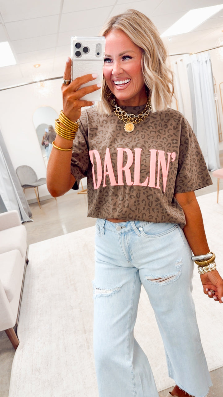 Darlin Brown Leopard Tee