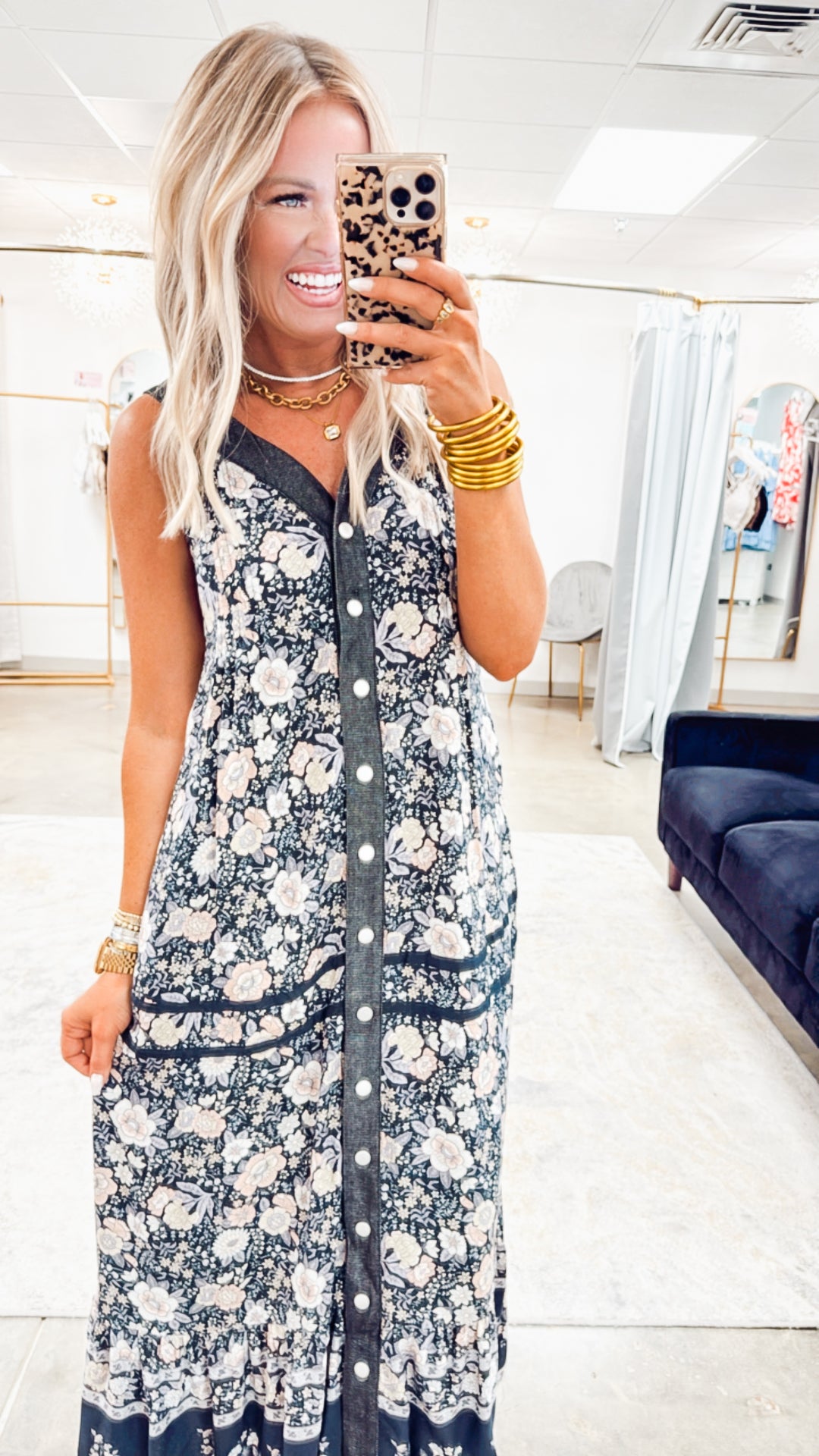 Willow Vine Maxi Dress-Ink
