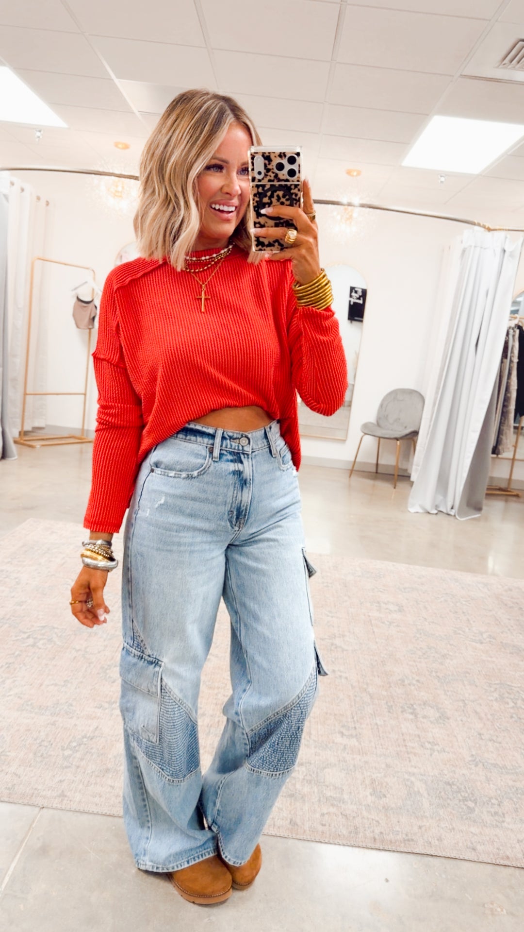 The Haisley Ribbed Top-Ruby