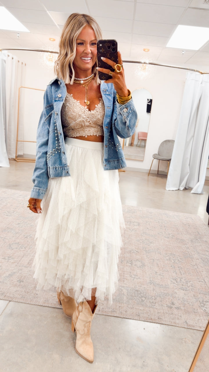 The Darling Dot Midi Skirt