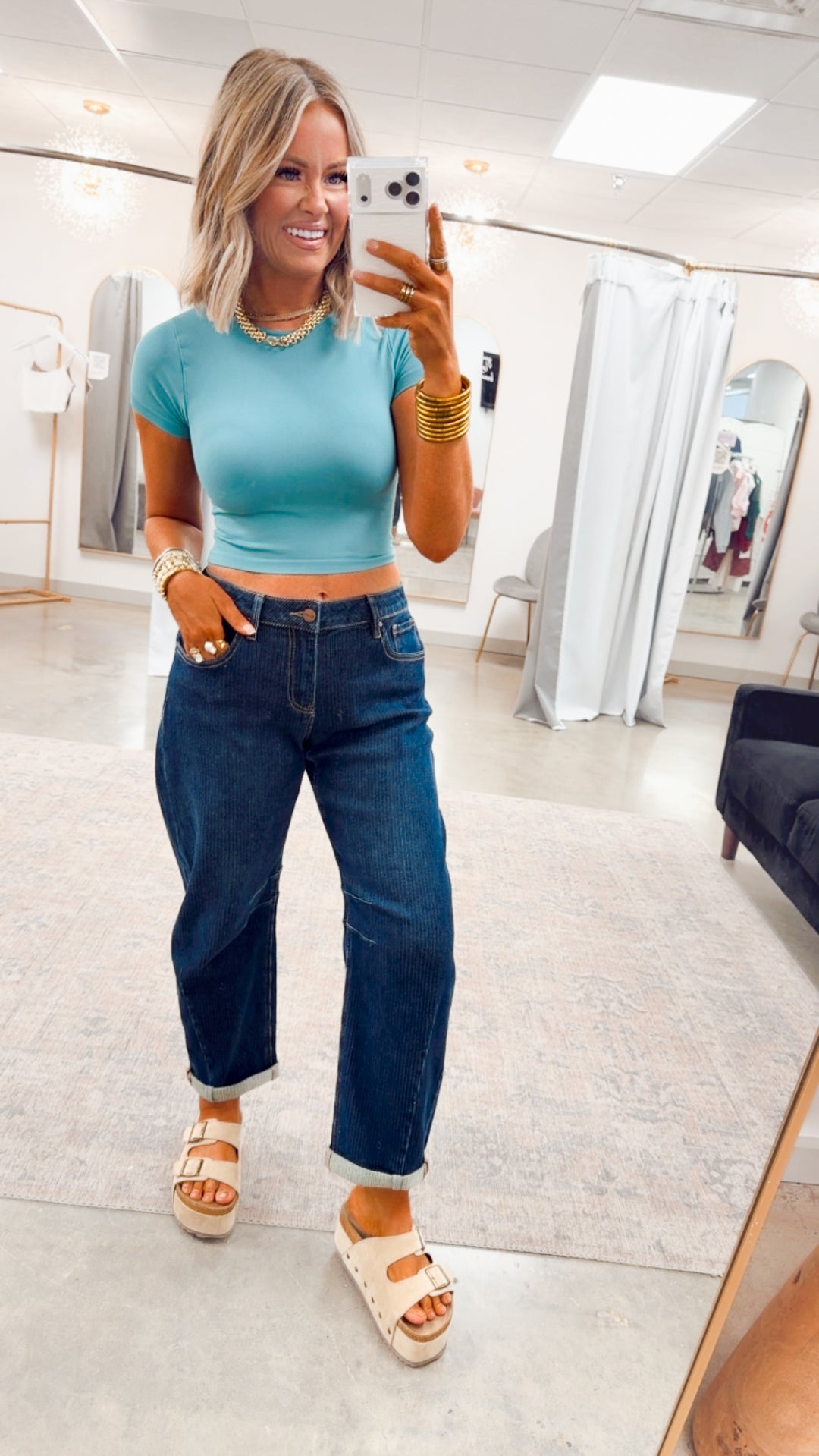 The Pretty Little Tee-Dusty Teal