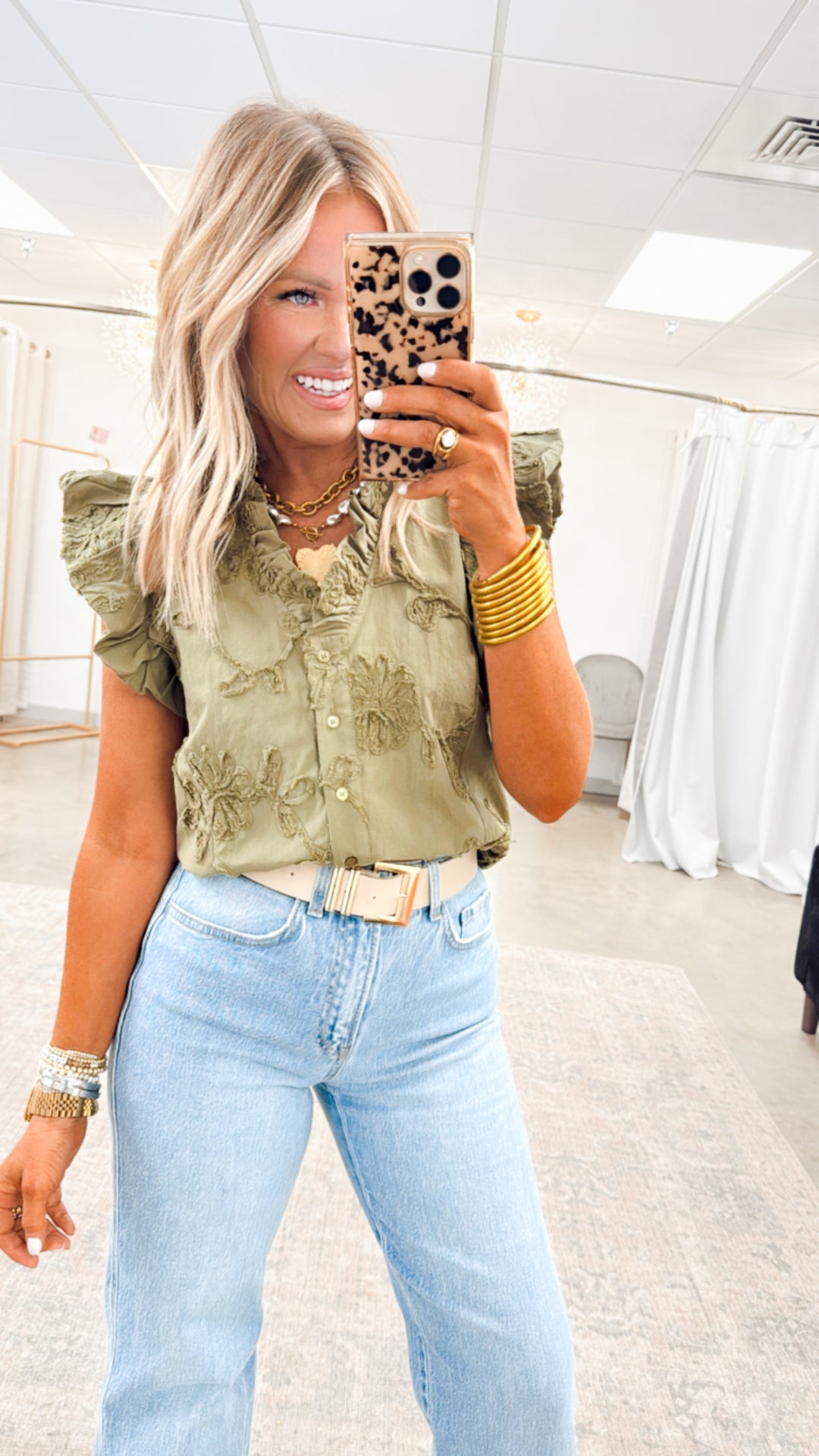 Laurel Olive Blouse