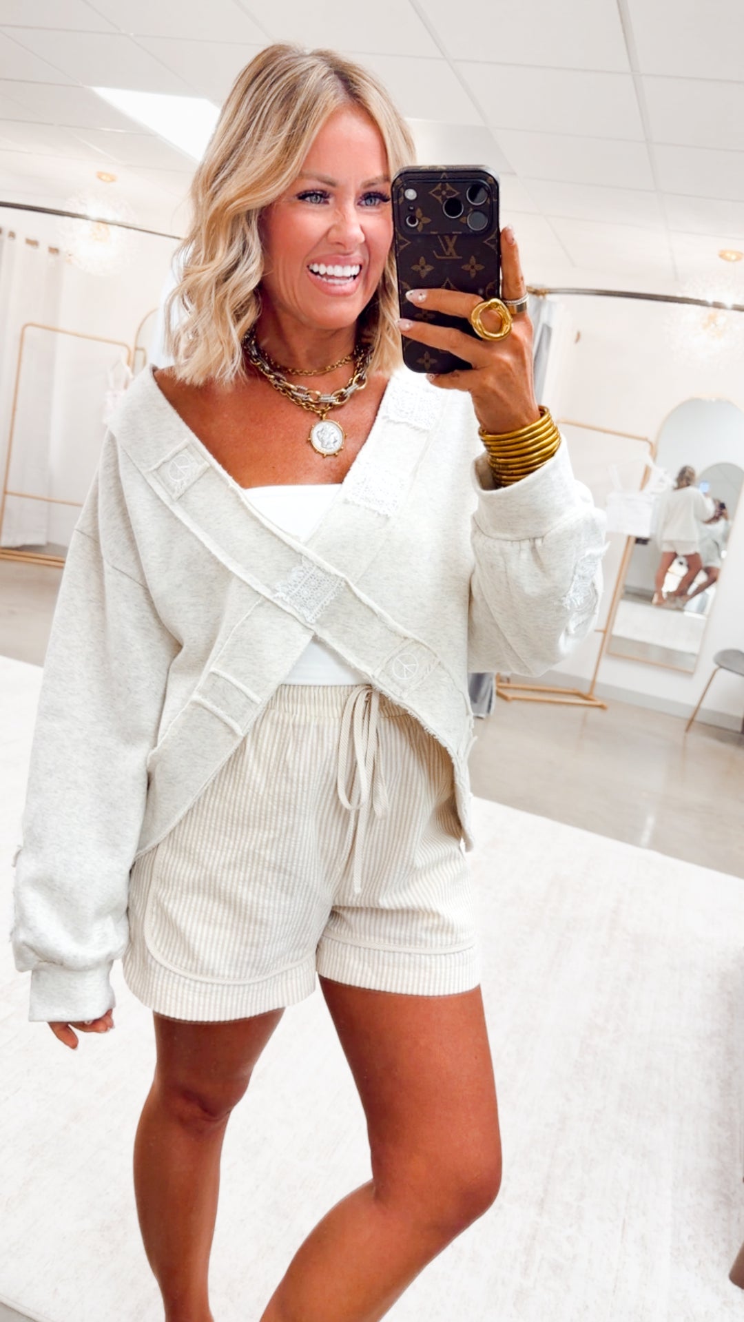 The Quinn Wrap Top-Oatmeal