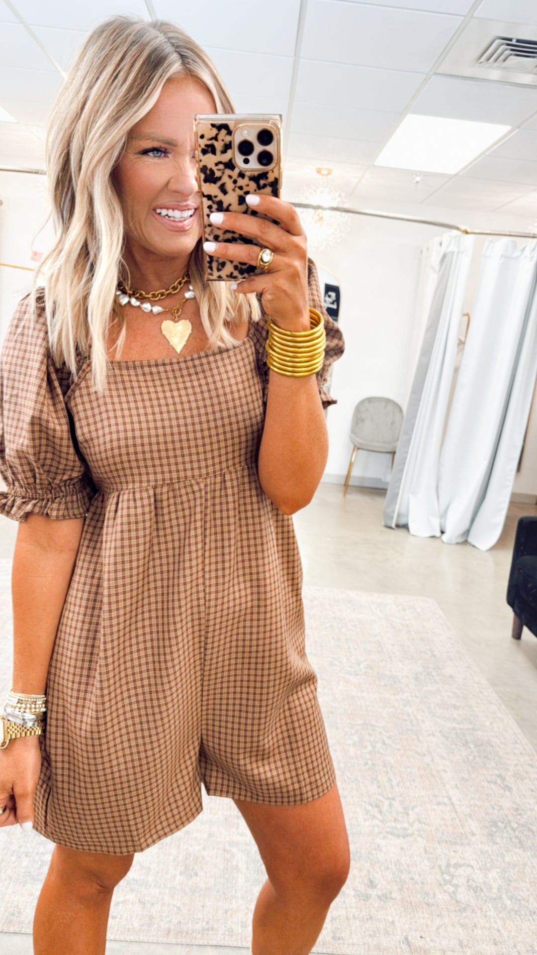 Emerson Check Romper