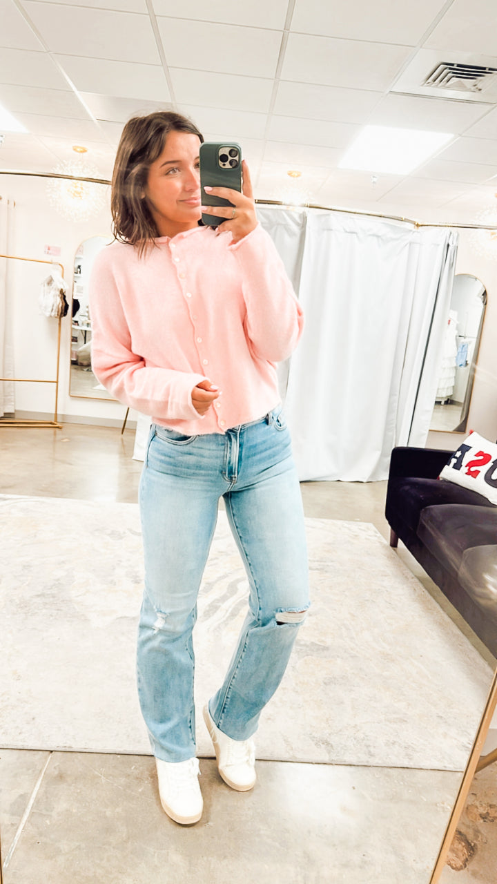 Seaside Stroll Cardigan-Baby Pink