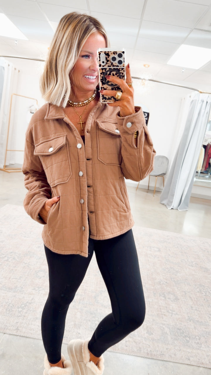 Sedona Quilted Jacket-Mocha