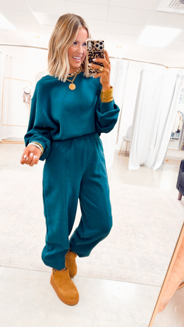 Lounge Ease Set-Deep Green