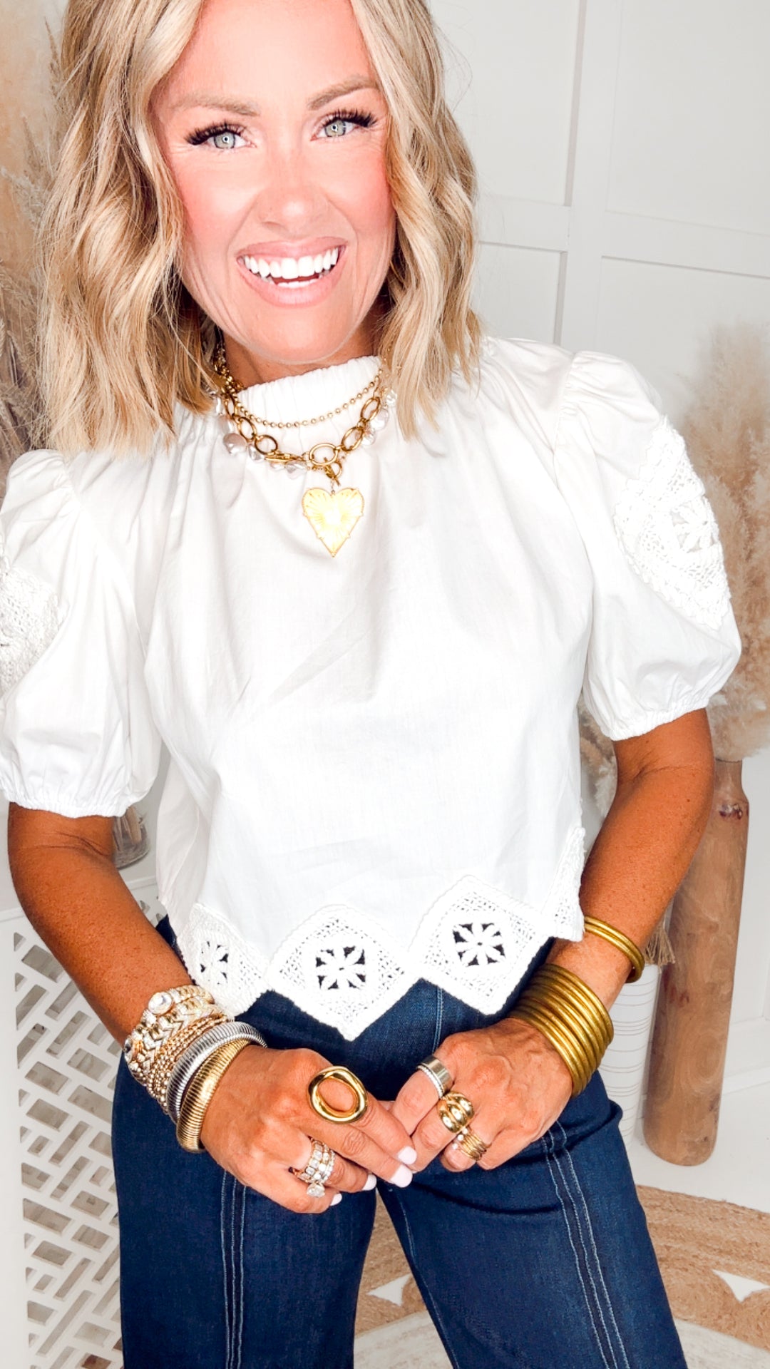 The Holland Eyelet Top