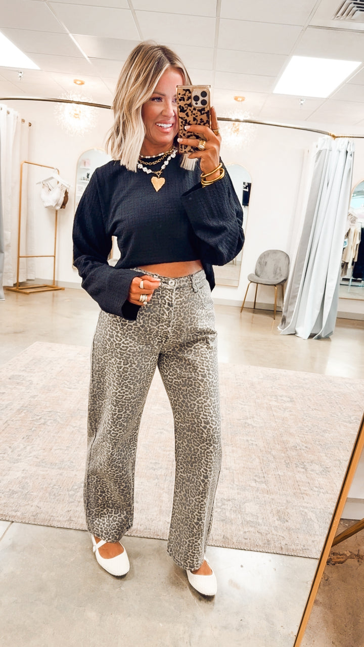 Roam Free Leopard Jeans