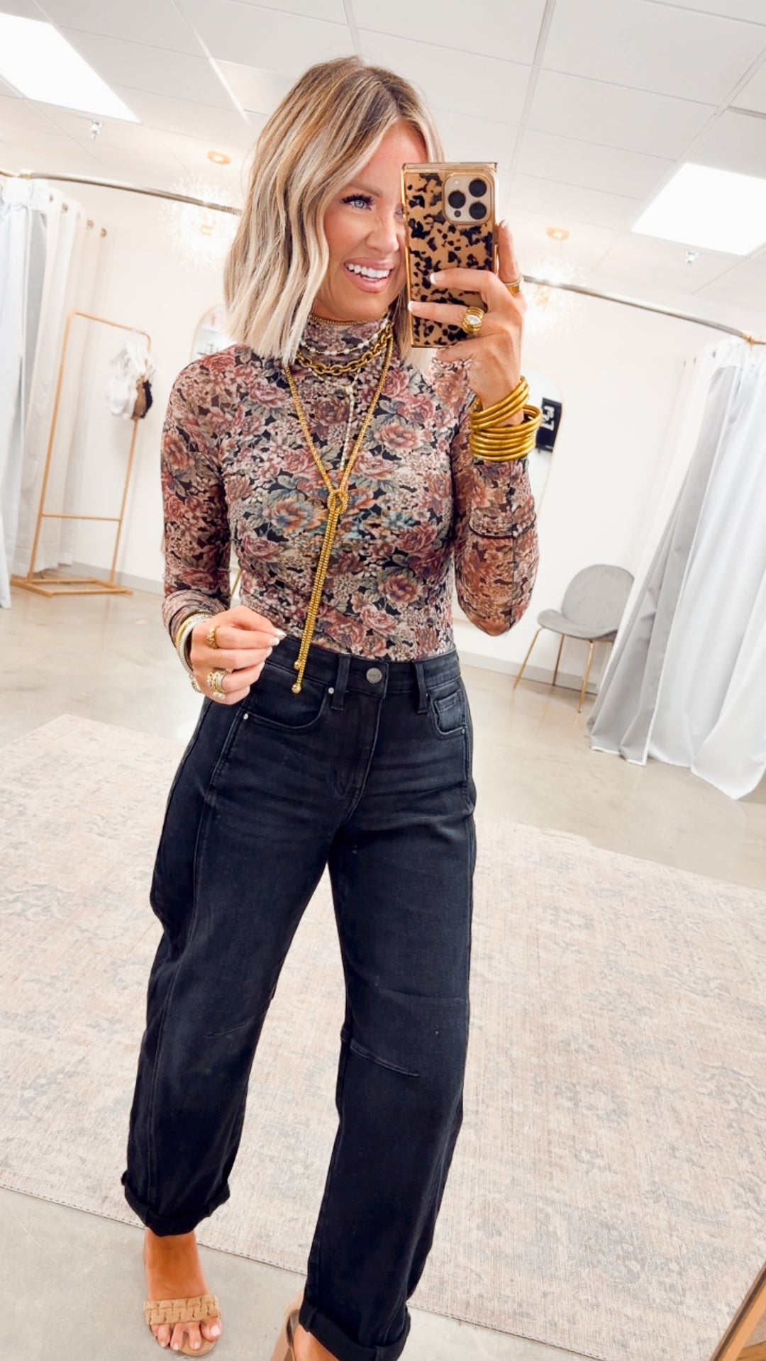 Stetson Barrel Cuffed Jeans-Black