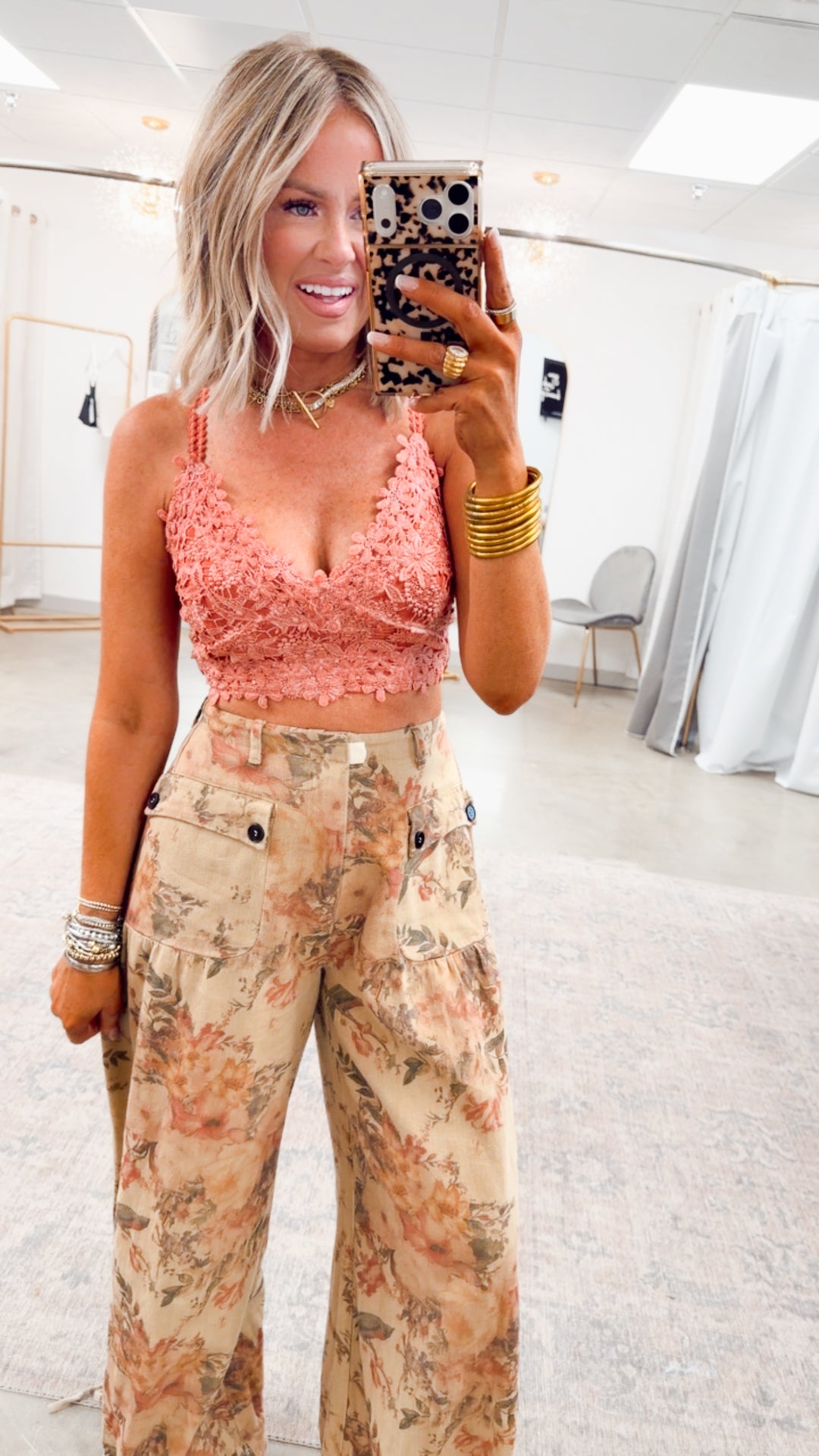The Rosalie Floral Denim Pants