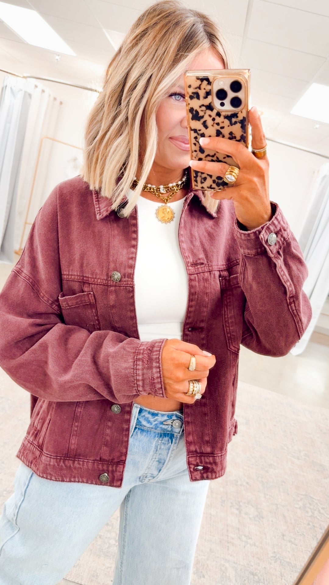 Oak Ridge Denim Jacket-Cherry Lacquer