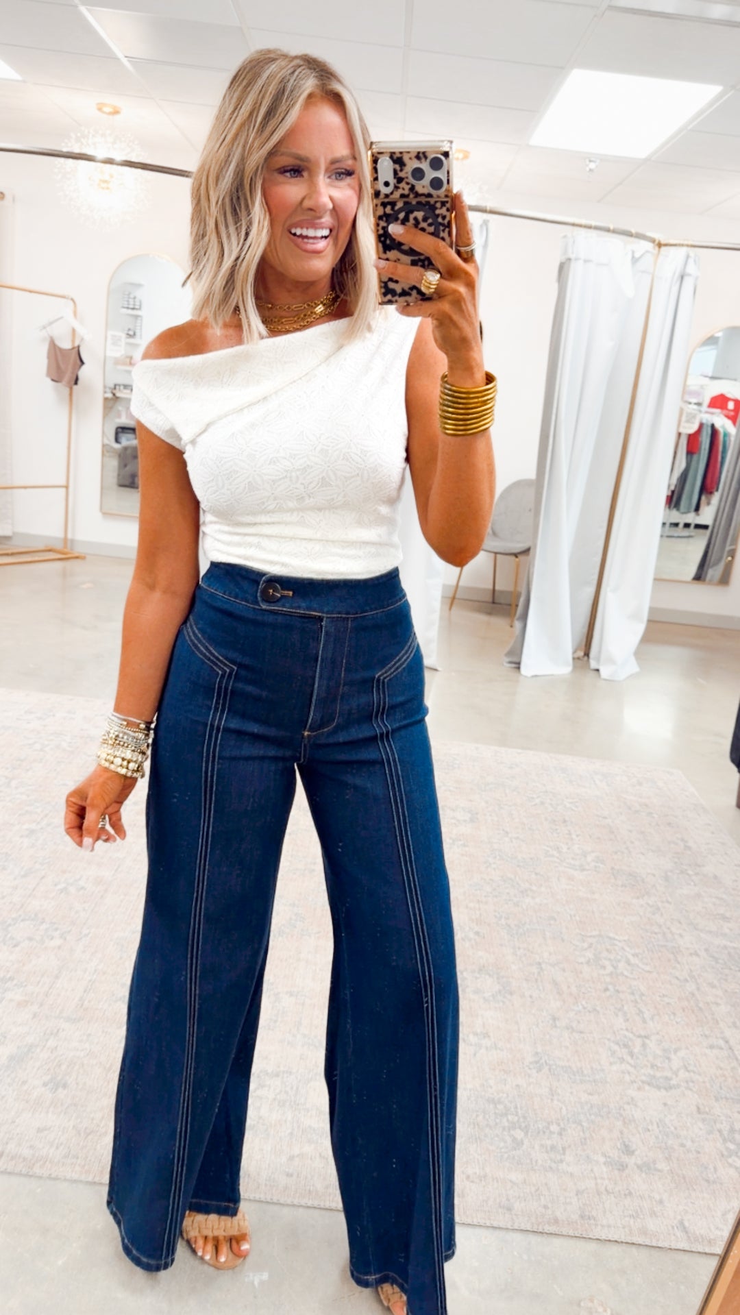 Estelle Scarf Neck Lace Top