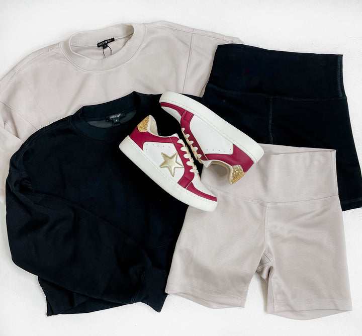 Zoey Loose Fit Top & Biker Shorts Set