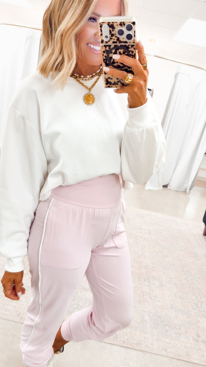 Vivienne Bow Sweater Top-Ivory