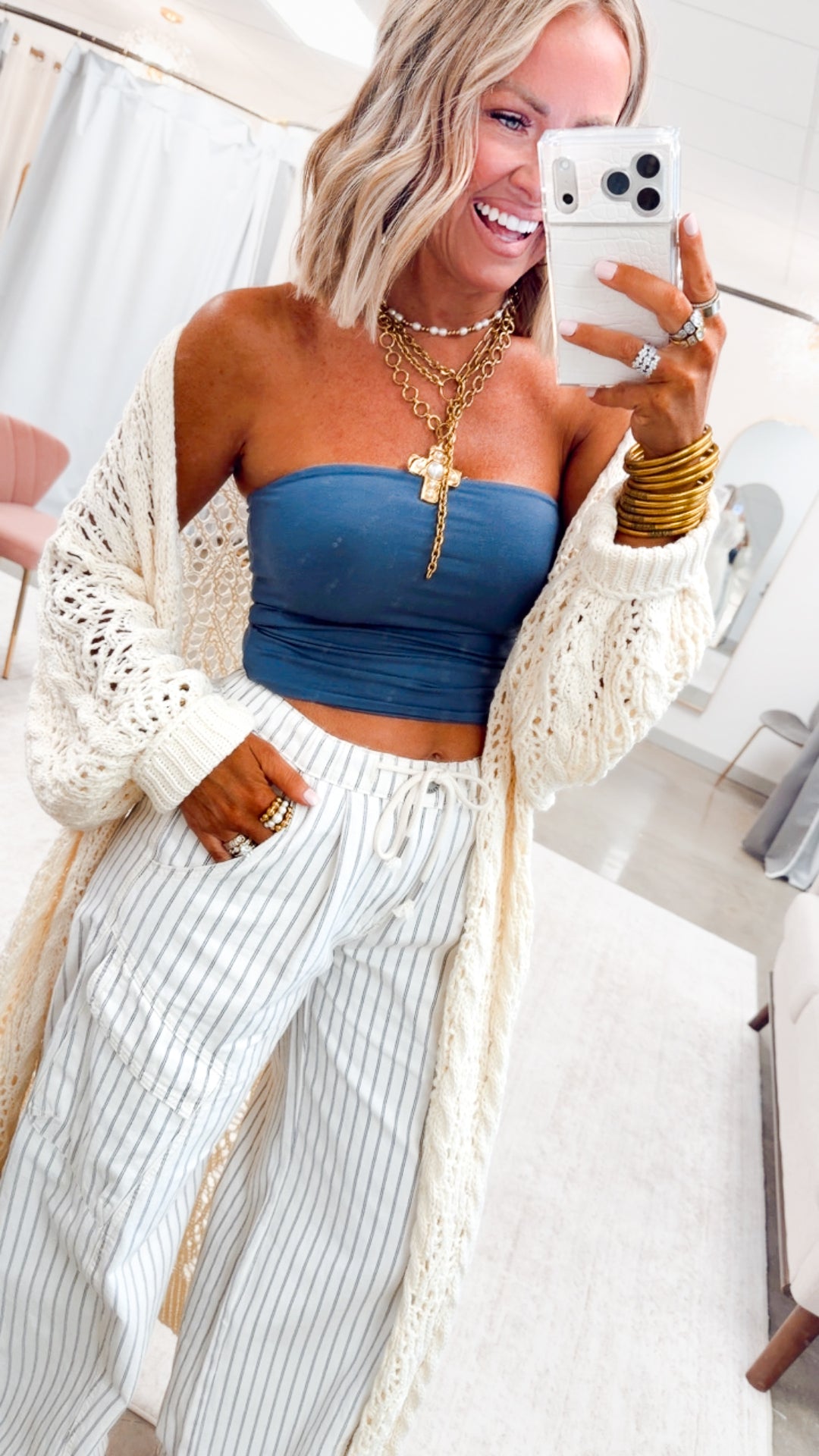 Basic Bandeau Top- Dark Denim