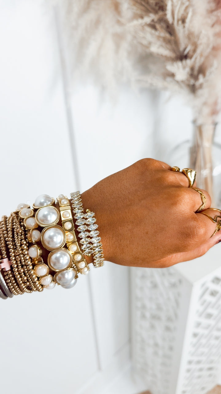 The Luxe Sparkle Wrap Bracelet-Gold