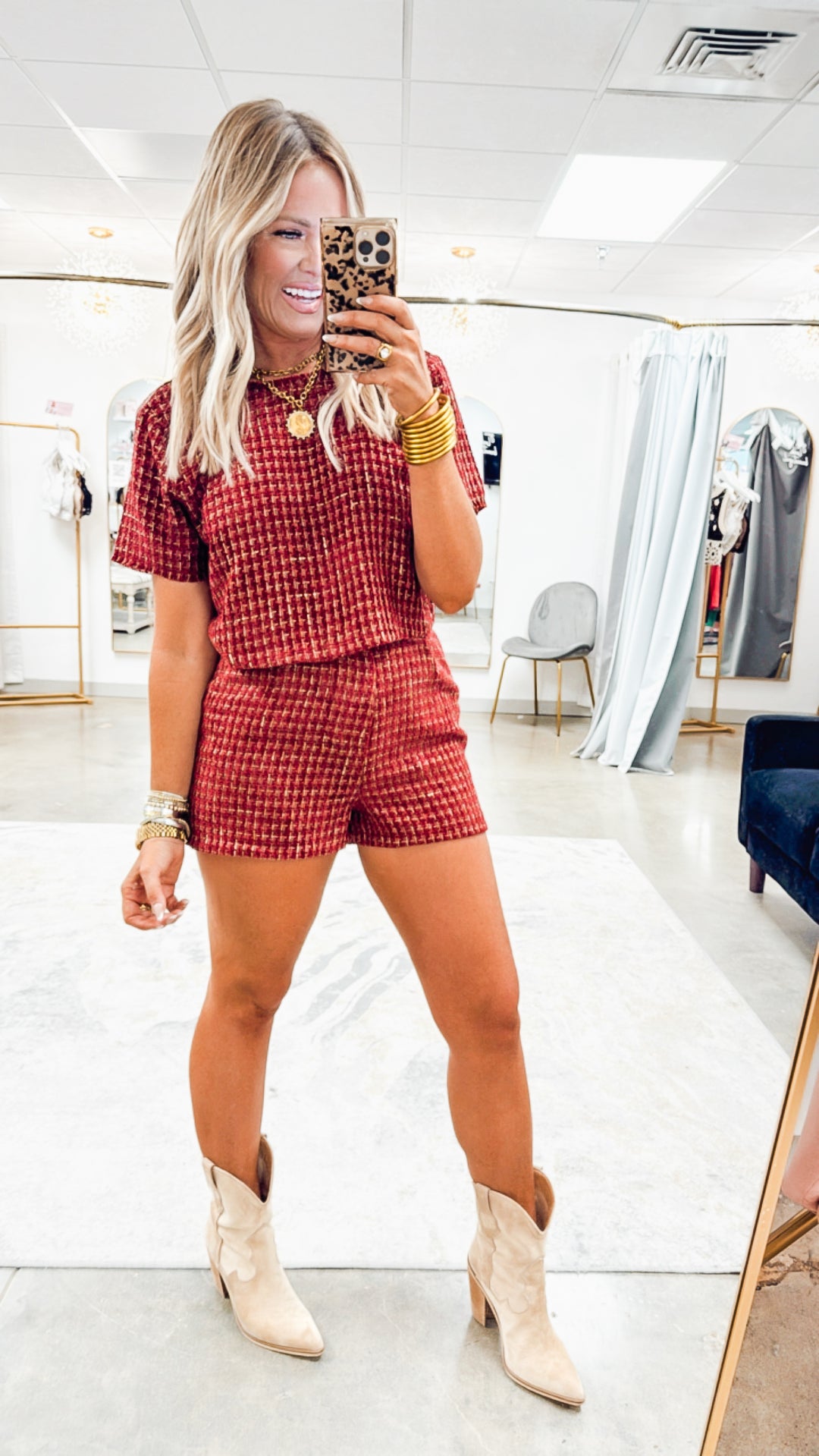 Tweed Elegance Two-Piece Set