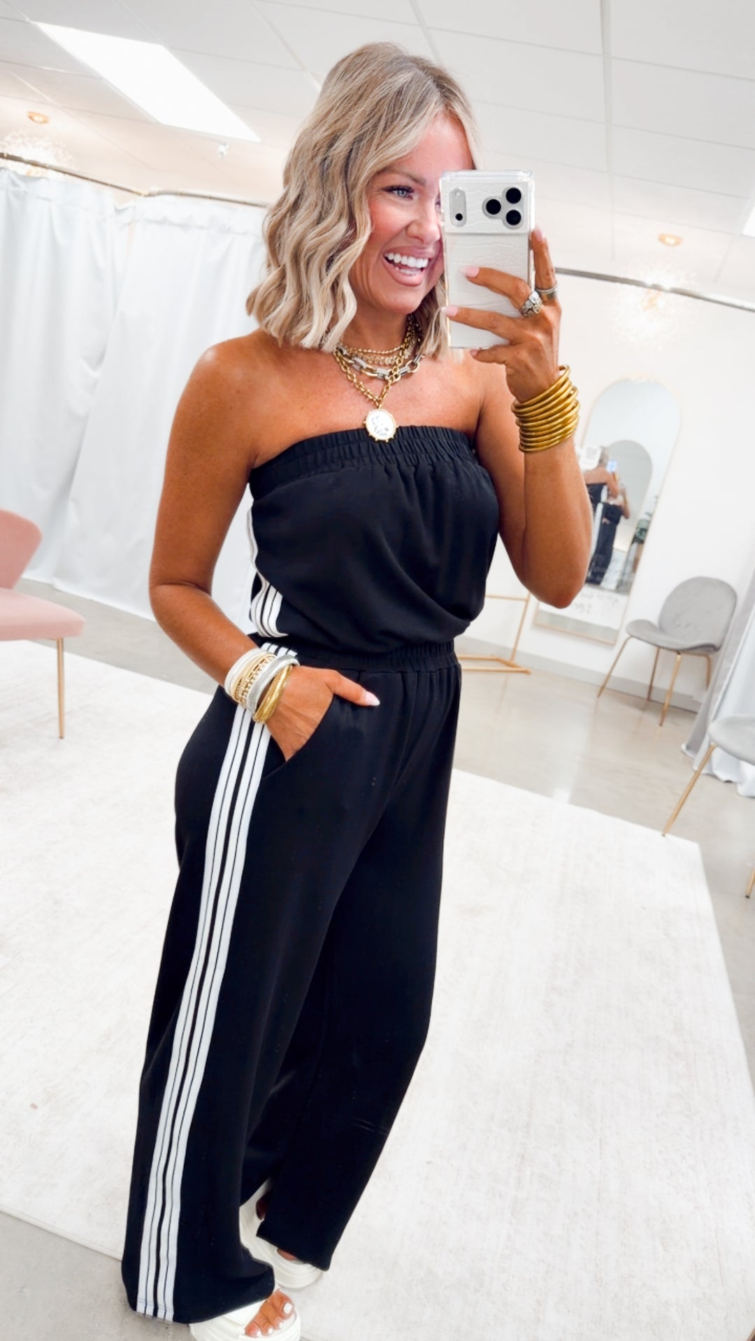 The Weekend Whim Jumpsuit-Black