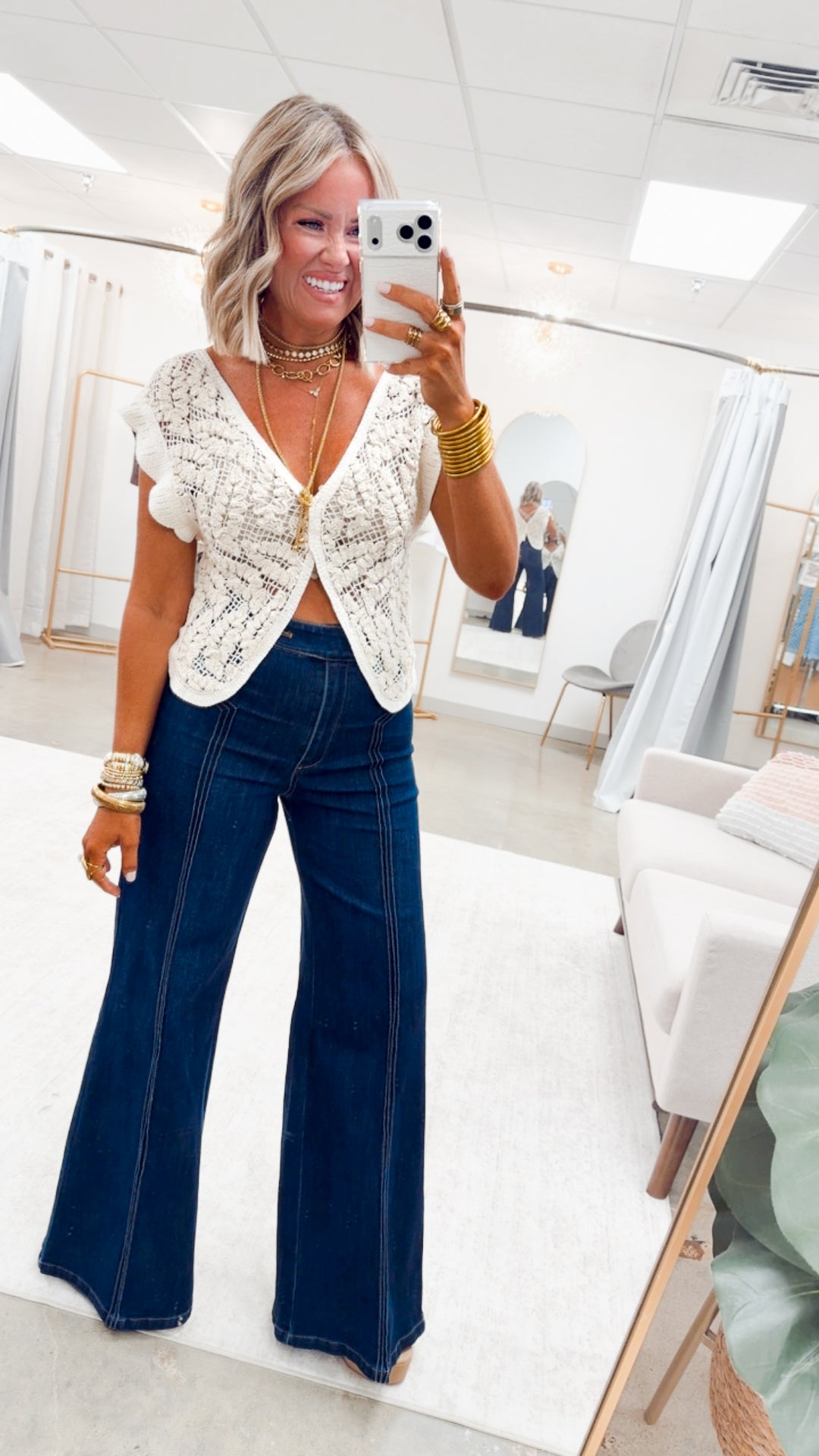The Sunwoven Crochet Tank-Cream
